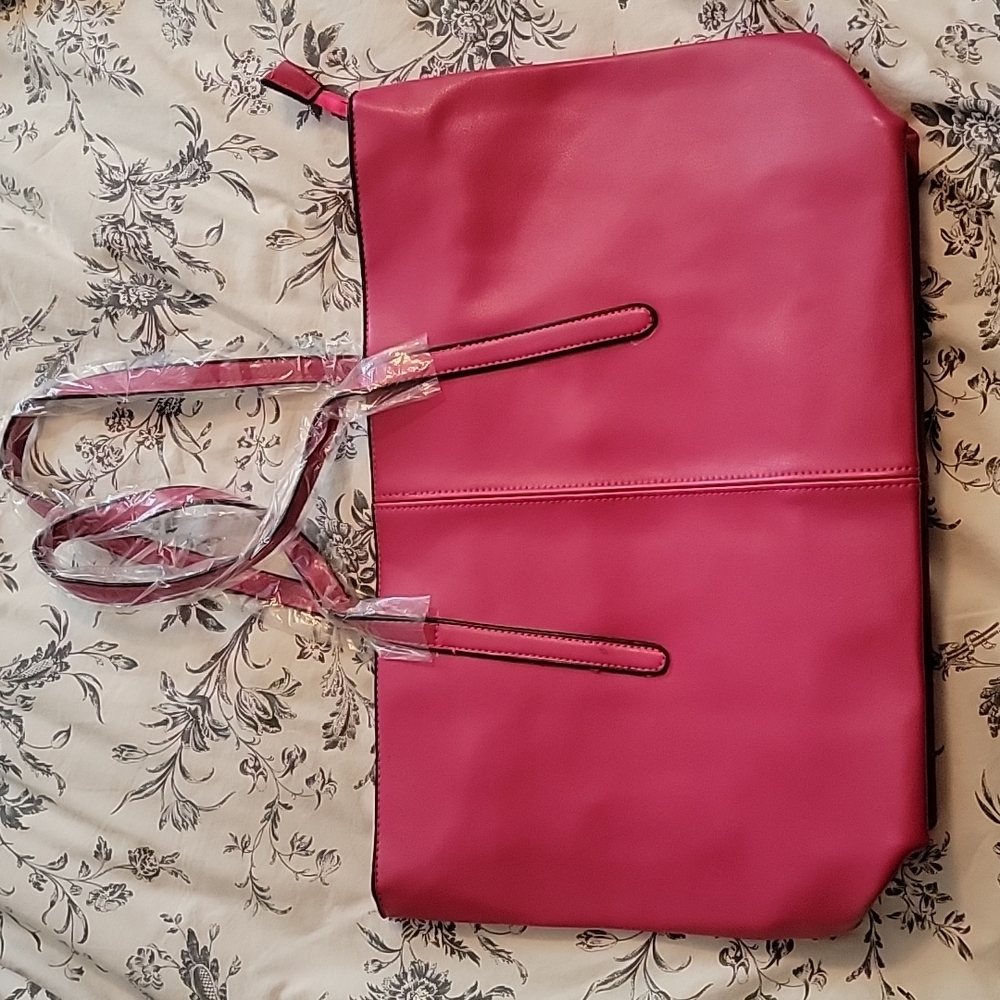 Hot Pink Purse, Faux Leather, Brand New
